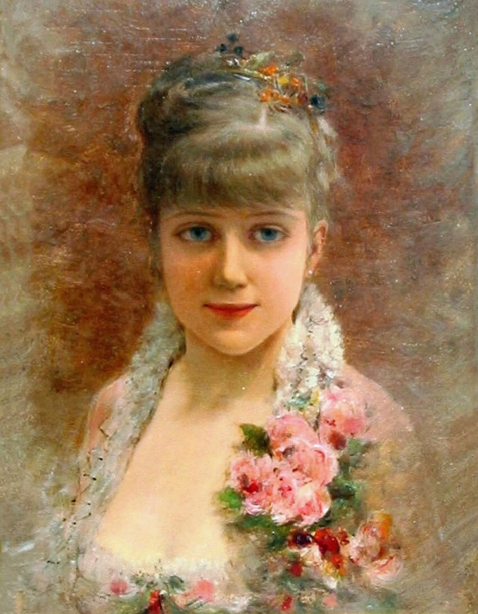 Ritratto di ragazza con fiori